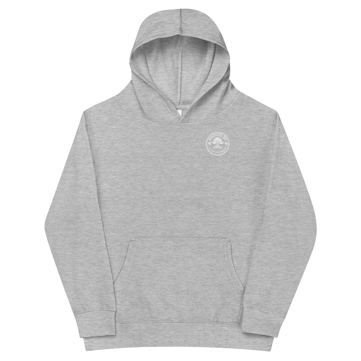 Youth Ichthyosaur Fossil Graphic Hoodie - Soft Unisex Fleece Pullover shown as a comfortable everyday hoodie for kids and young fossil enthusiasts.