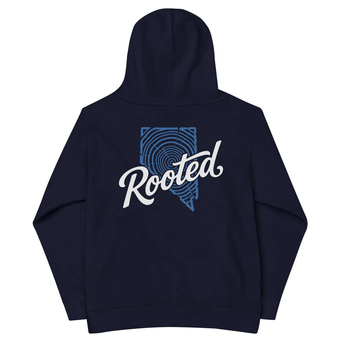 Youth Rooted Tree Rings Graphic Hoodie - Soft Unisex Fleece Pullover designed for comfortable everyday adventures