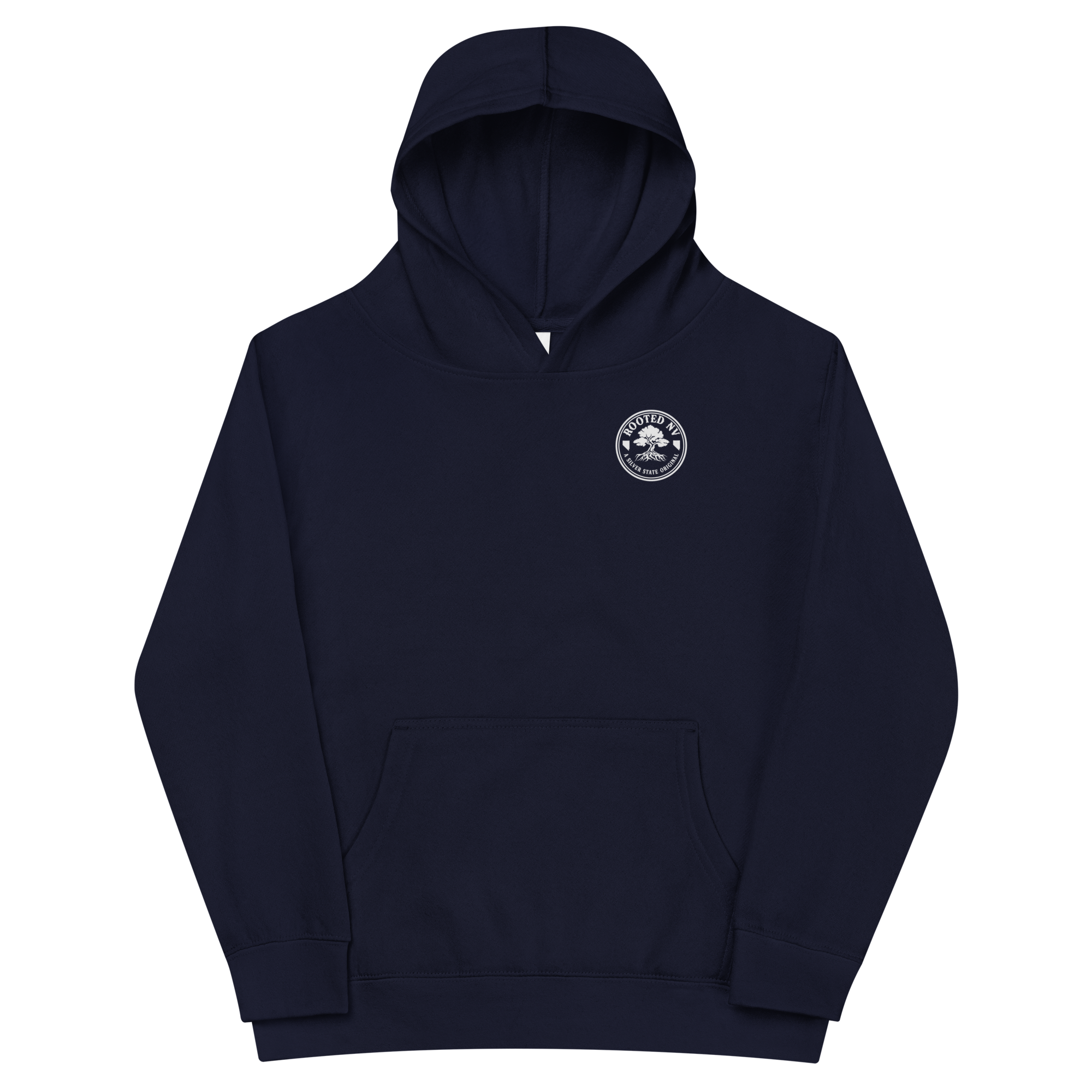 Youth Nevada Bluebird Graphic Hoodie - Soft Unisex Fleece Pullover, back view