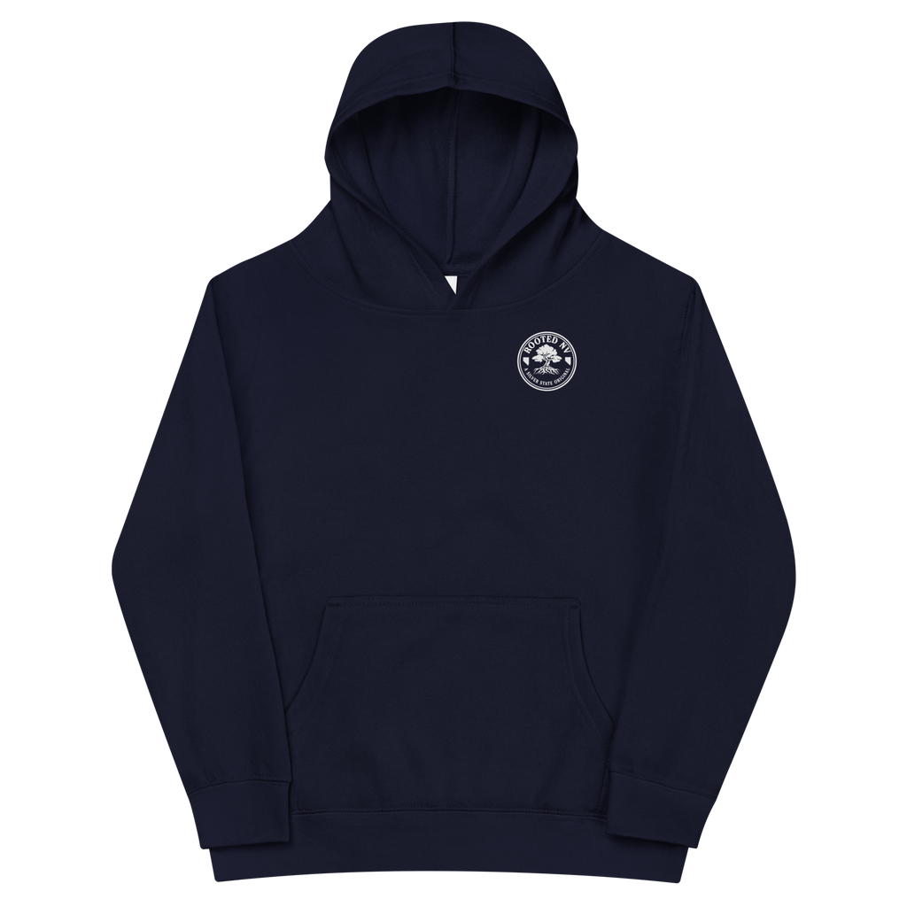 Youth Ichthyosaur Fossil Graphic Hoodie - Soft Unisex Fleece Pullover with durable construction and a comfortable unisex fit for kids.