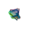 Nevada Bluebird Durable Holographic Decal featuring a colorful bluebird in flight, desert flowers, and Rooted NV branding; Nevada Bluebird Holographic Decal sticker close-up