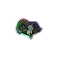 Nevada Desert Bighorn Durable Holographic Decal featuring a detailed bighorn sheep skull and desert landscape design.