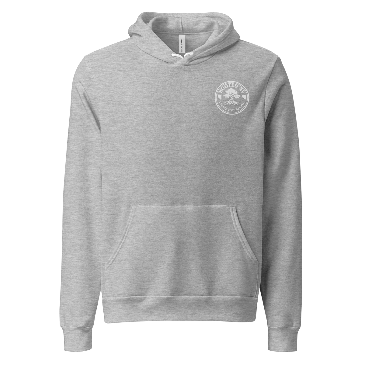 Rooted Nevada Tree Ring Graphic Hoodie - Soft Unisex Fleece Pullover available in a comfortable regular fit