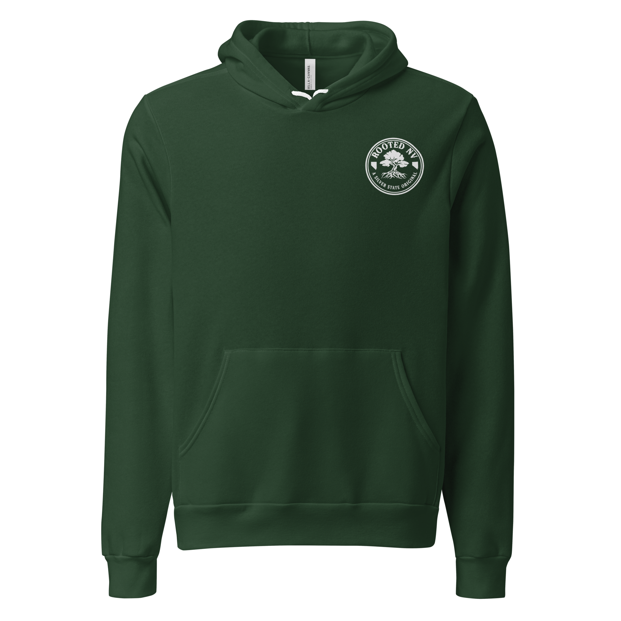 Rooted Nevada Tree Ring Graphic Hoodie - Soft Unisex Fleece Pullover soft fleece fabric close-up