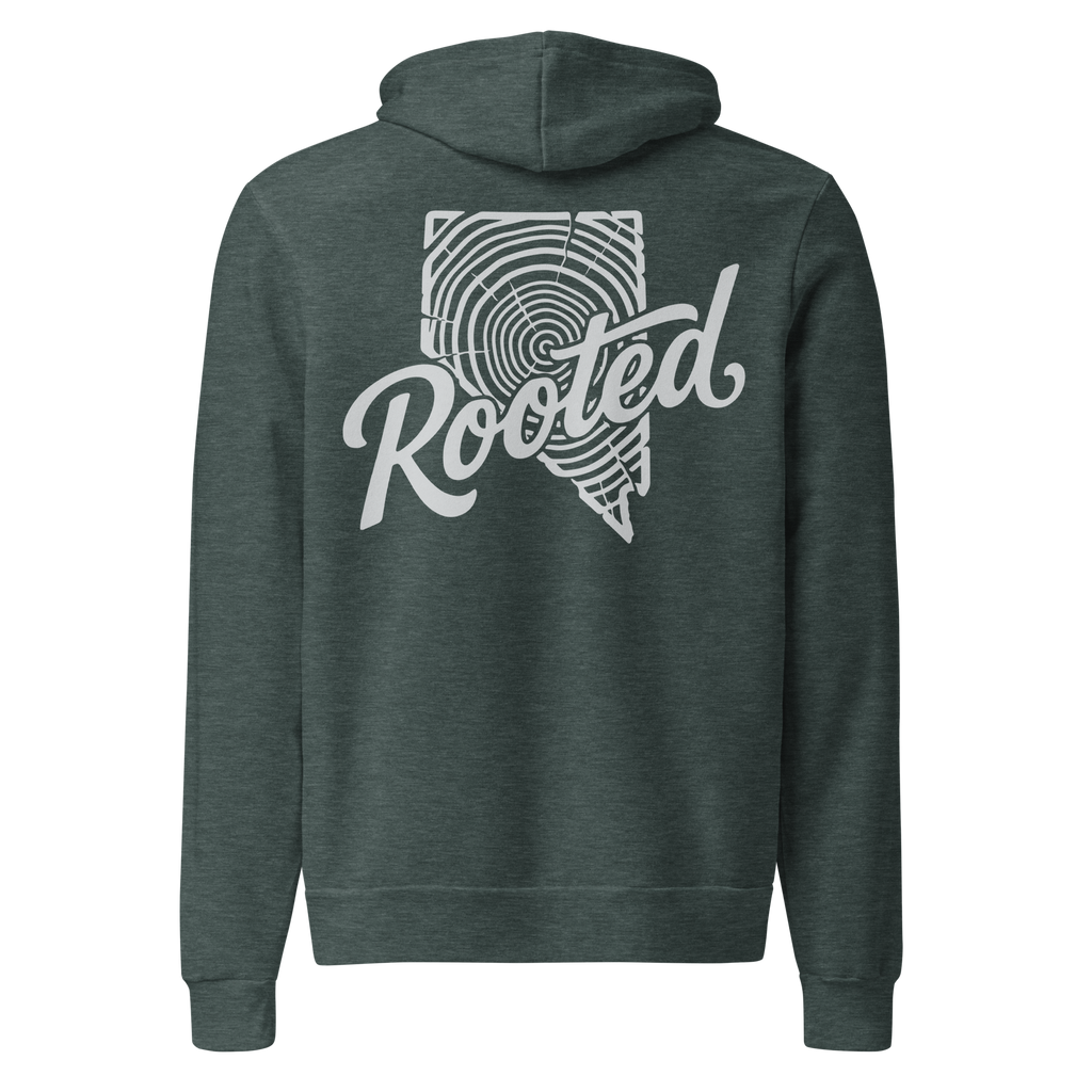 Rooted Nevada Tree Ring Graphic Hoodie - Soft Unisex Fleece Pullover unisex fit view