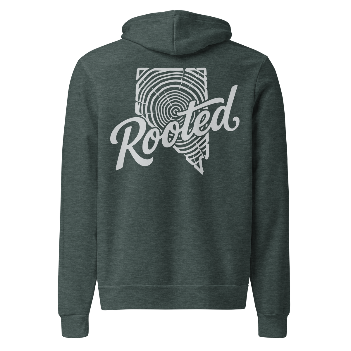 Rooted Nevada Tree Ring Graphic Hoodie - Soft Unisex Fleece Pullover unisex fit view
