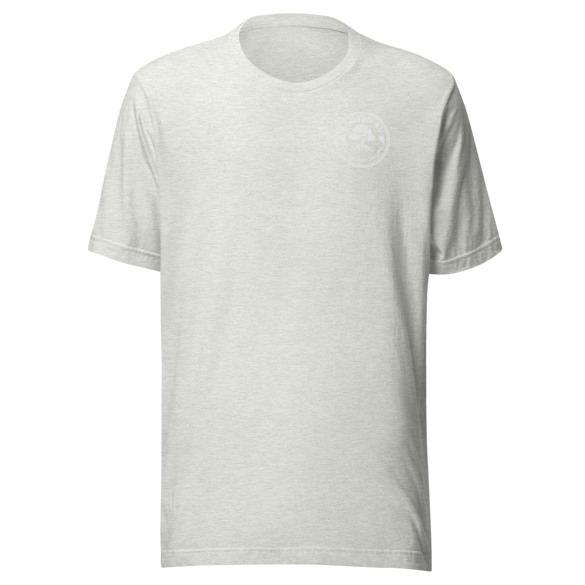 Men's Nevada Blue Bird T-Shirt – Soft Lightweight Everyday Tee in heather gray, featuring a subtle Rooted NV chest logo and Nevada Bluebird Graphic Tee style.