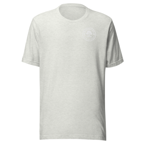 Men's Nevada Blue Bird T-Shirt – Soft Lightweight Everyday Tee in heather gray, featuring a subtle Rooted NV chest logo and Nevada Bluebird Graphic Tee style.