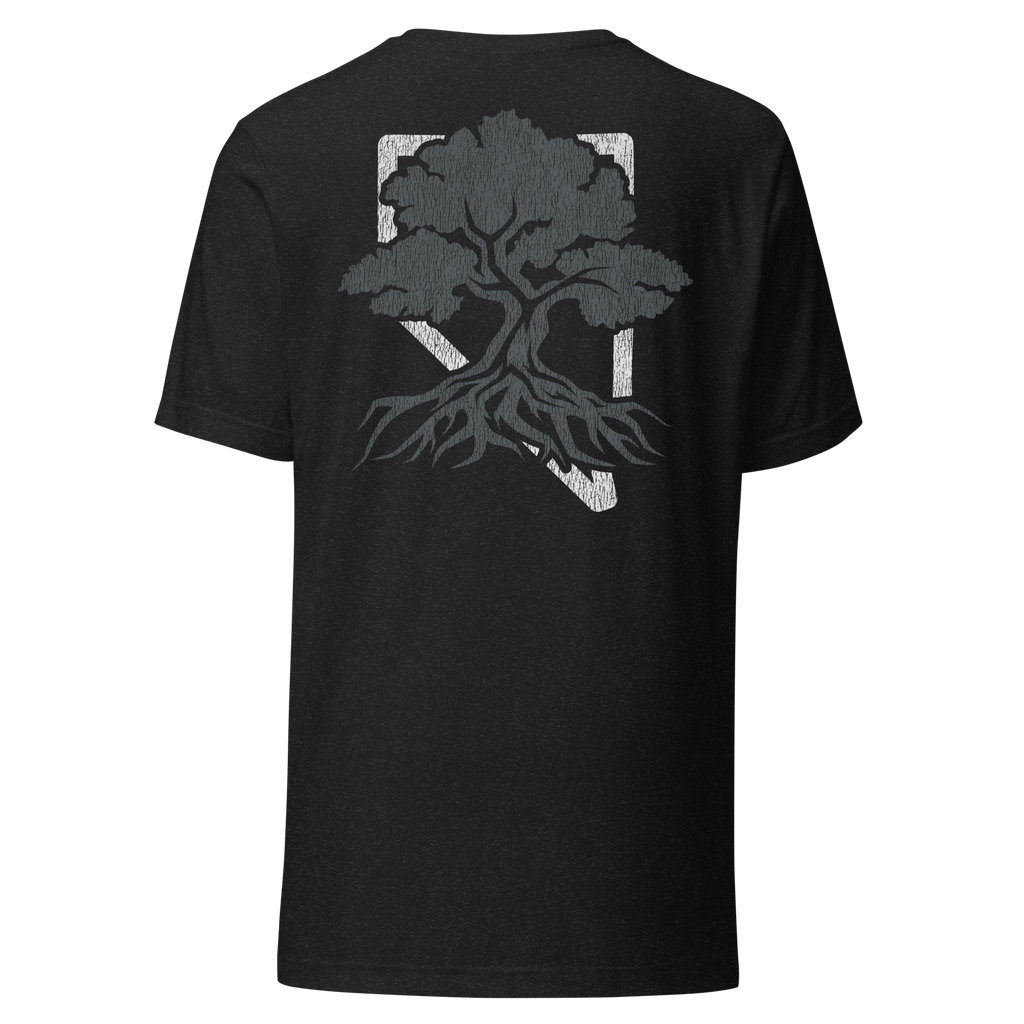 Rooted NV Vintage Logo Graphic Tee soft cotton fabric detail
