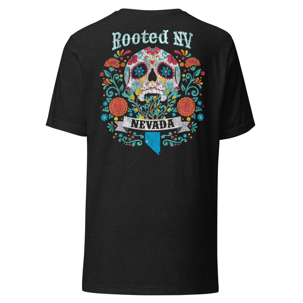Men's Day of the Dead Nevada Tee | Soft Cotton Relaxed Fit by Rooted NV