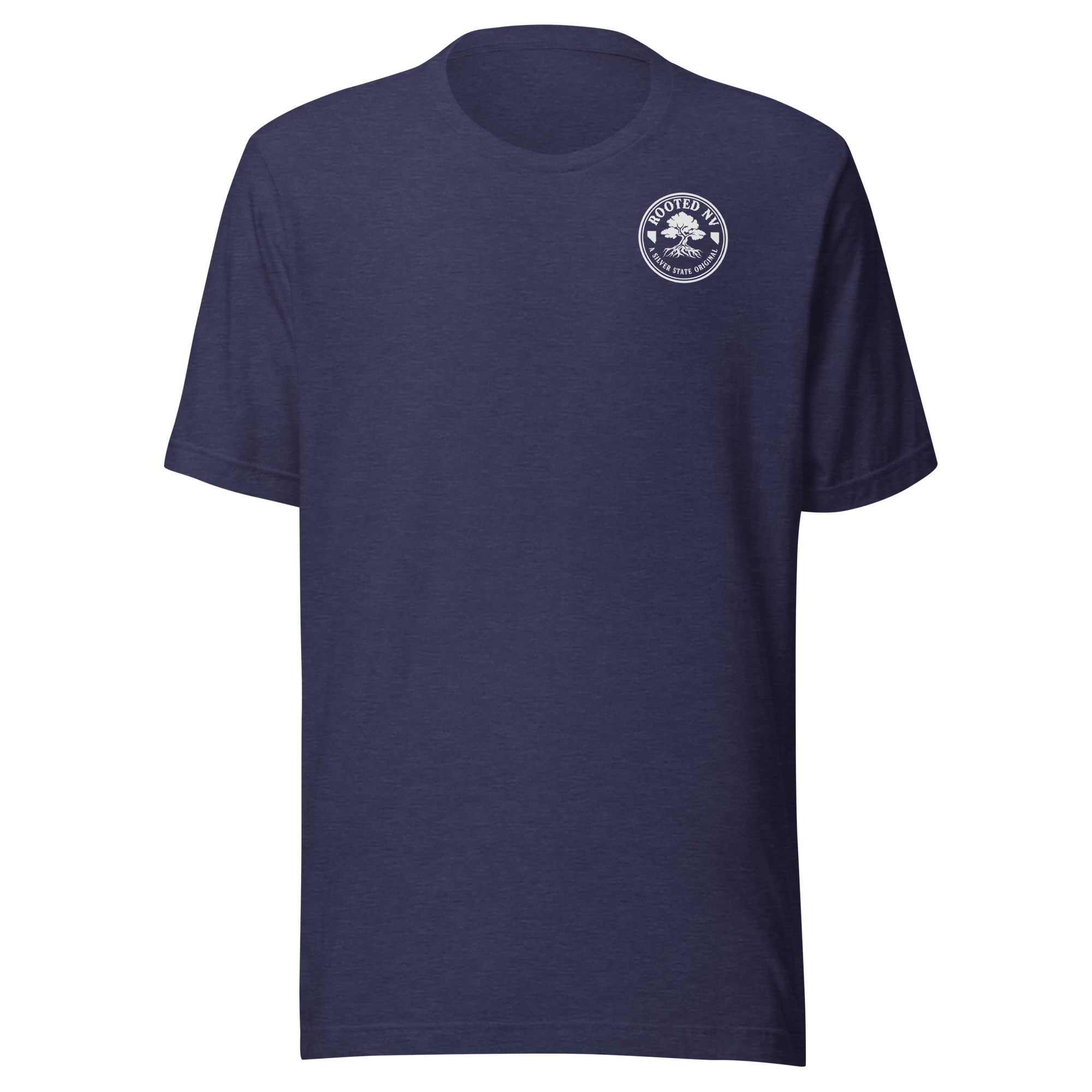 Rooted NV Vintage Logo Graphic Tee shoulder and neckline detail