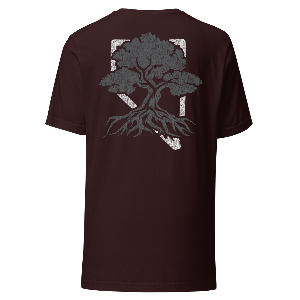 Rooted NV Vintage Logo Graphic Tee front view