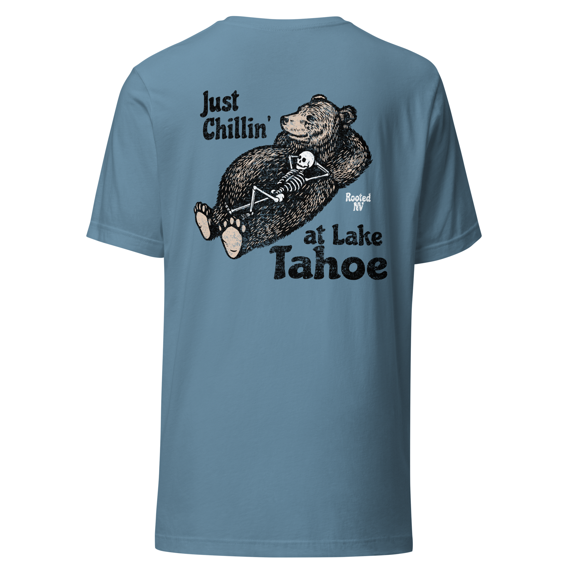 Soft lightweight Men's Chillin' Tahoe graphic tee with comfortable stretch and pre-shrunk cotton fabric