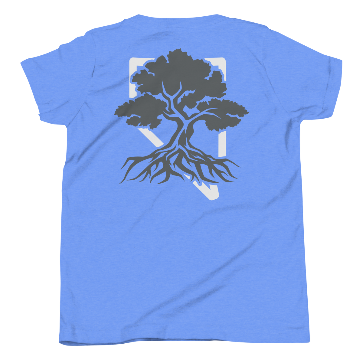 Youth Rooted NV Logo Graphic Tee - Soft Relaxed Fit, front view