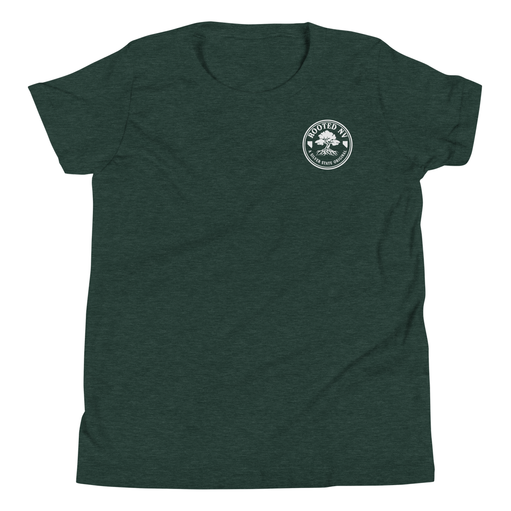Youth Rooted NV Logo Graphic Tee - Soft Relaxed Fit, lightweight everyday cotton tee